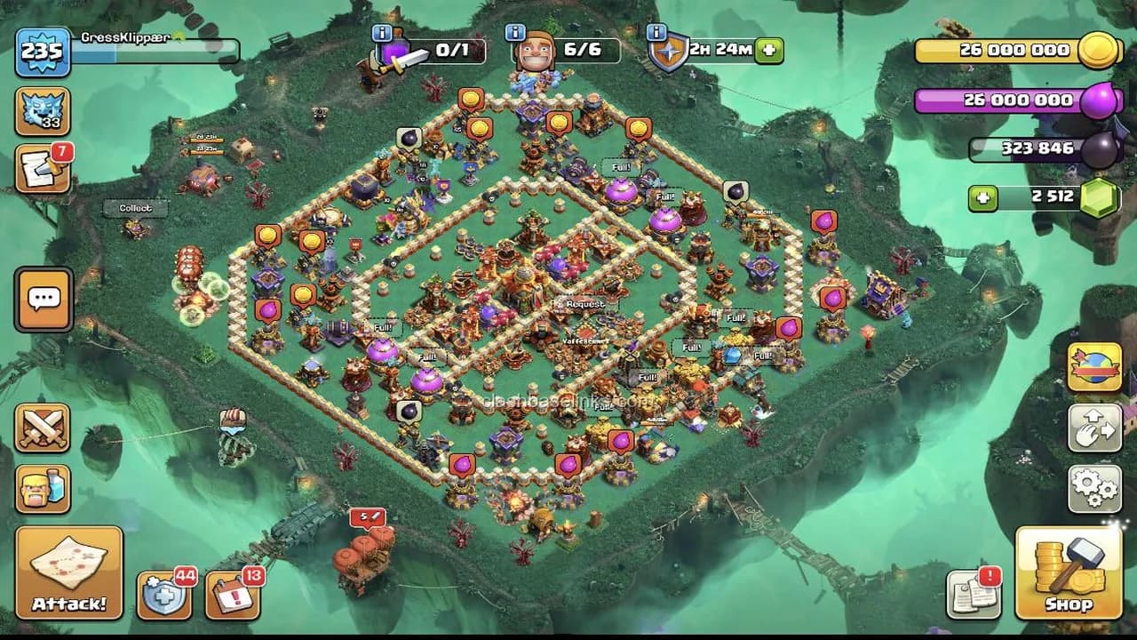 Th16 ranked base — TH16 Trophy Base