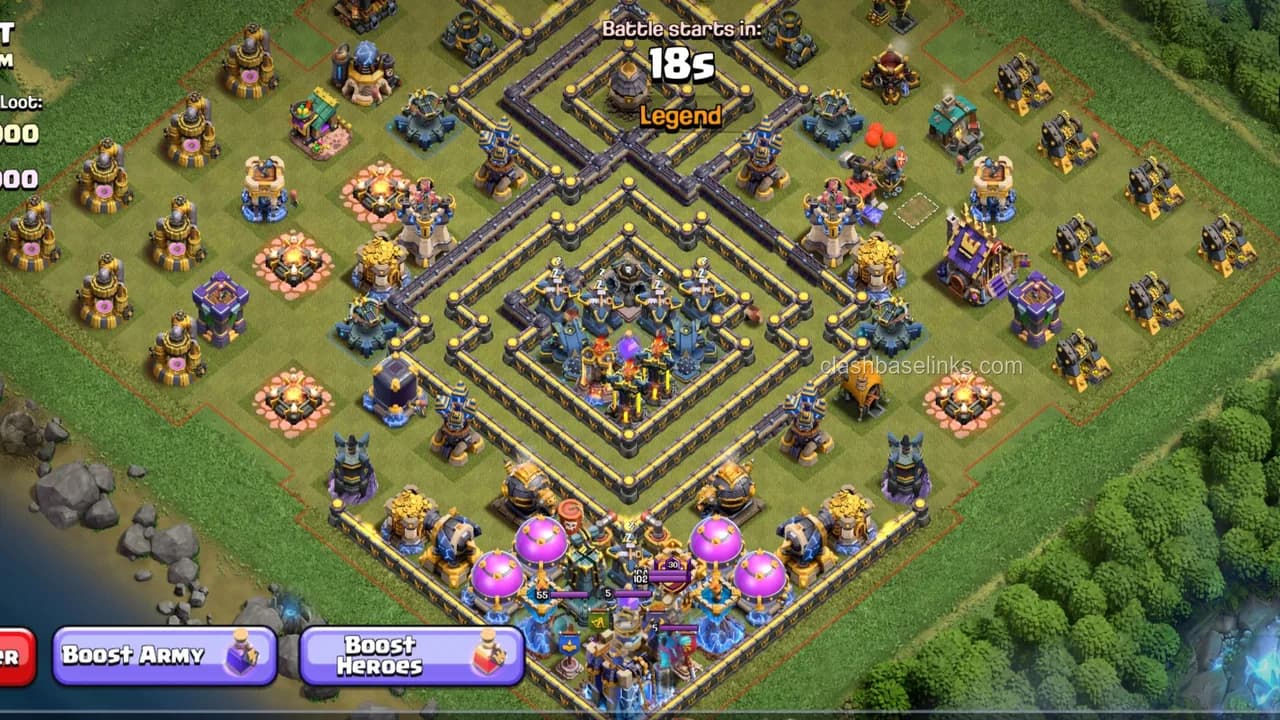 Base Link + CC Troops (+ How to beat this base?) — TH18 War Base