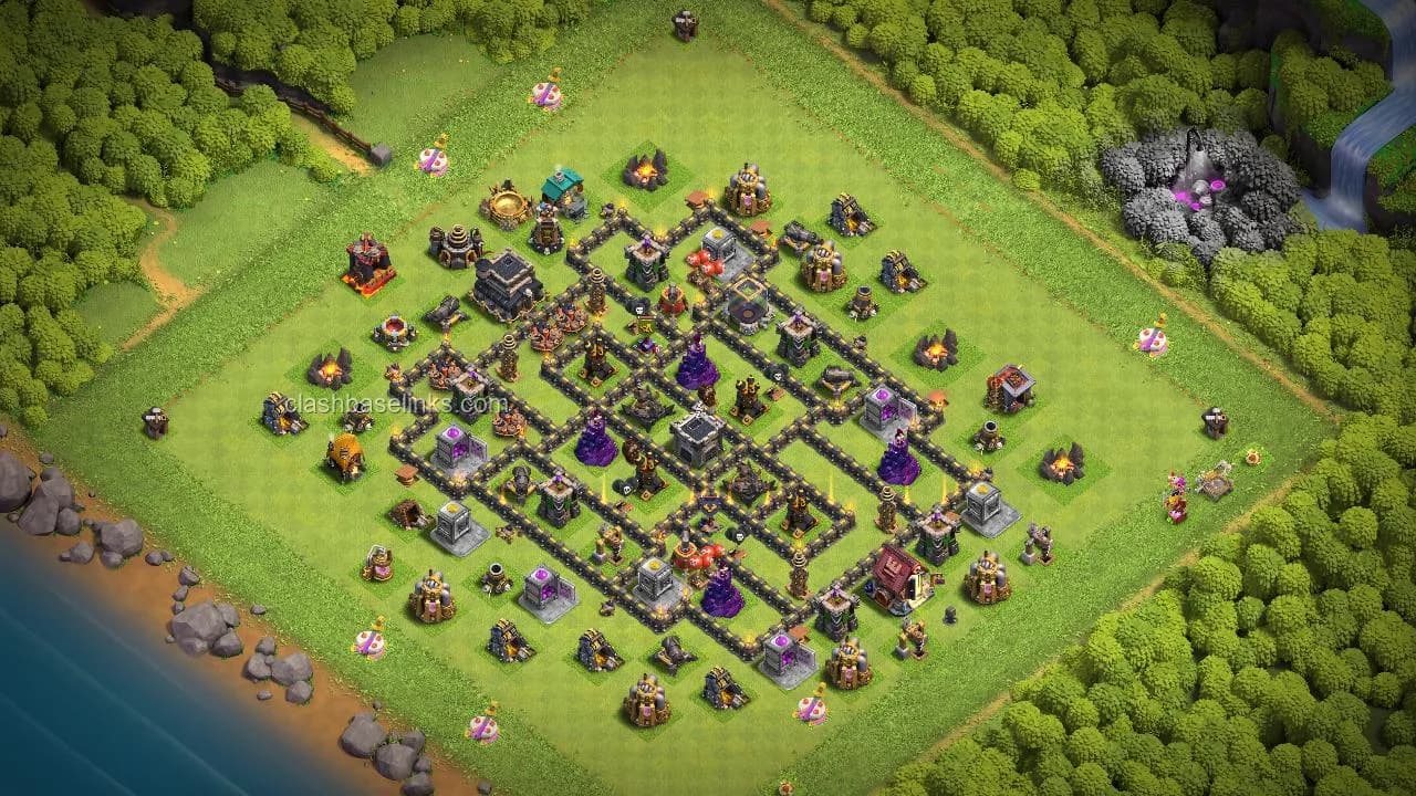 Th 9 base i made — TH9 Trophy Base