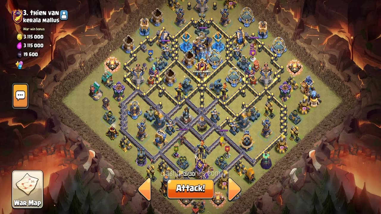 I need this base. This is strong — TH18 War Base
