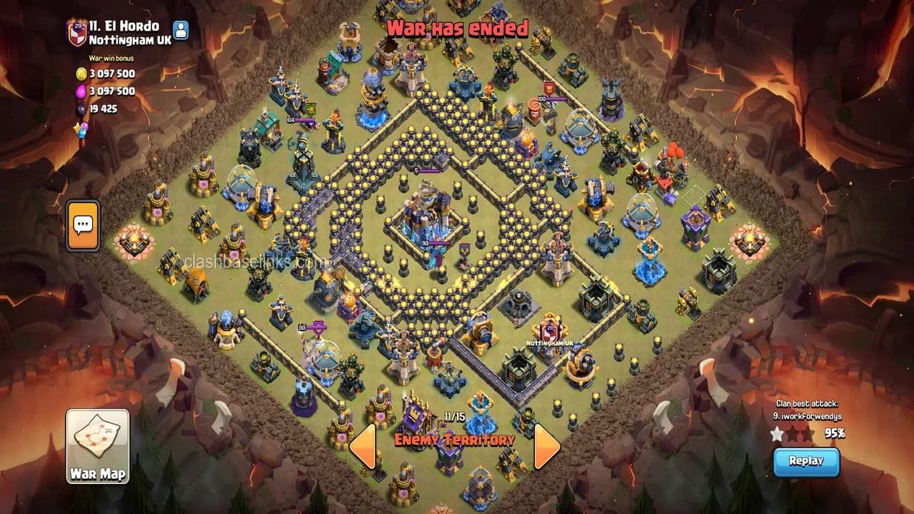 Anybody have this base? Held to multiple 2 stars in cwl. — TH18 War Base