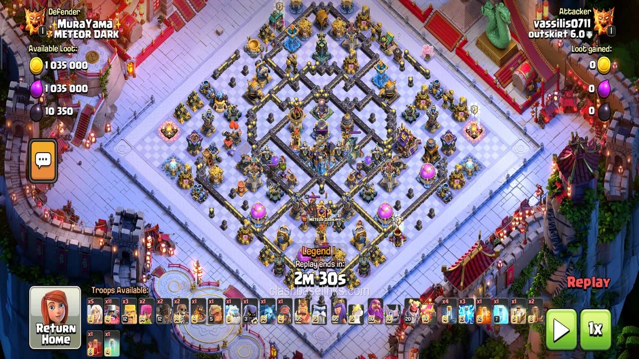 My only onestar on legends 1 — TH18 Trophy Base