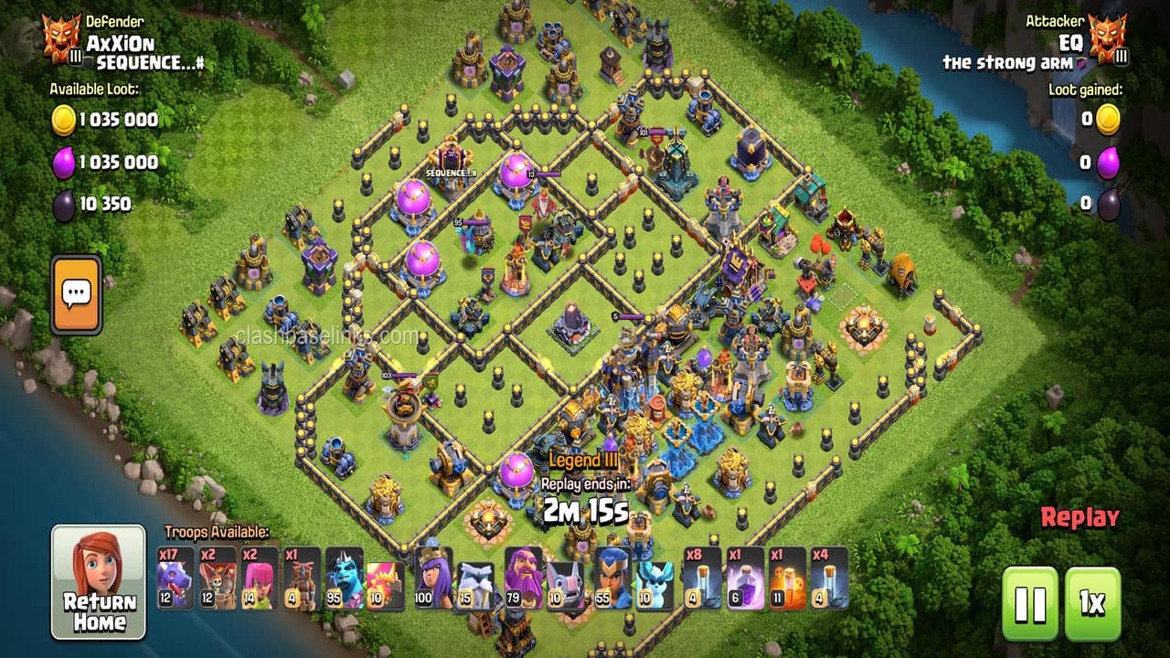 Any one have the link for this base? I can't 3 stars this in legend league I already faced it 4 times and all 2 stars. — TH18 Trophy Base