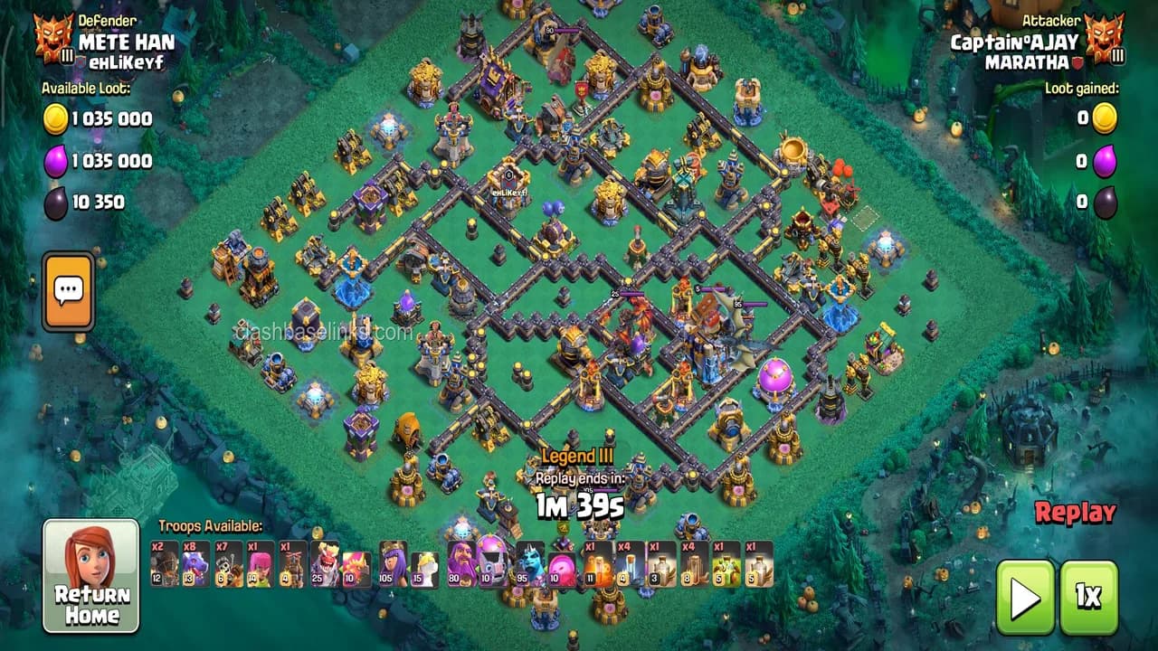 Legend 3 . No. 1 player base which gave 85% defence — TH18 Trophy Base